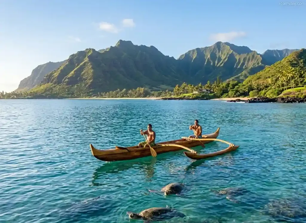Canoe Among the Sea Turtles