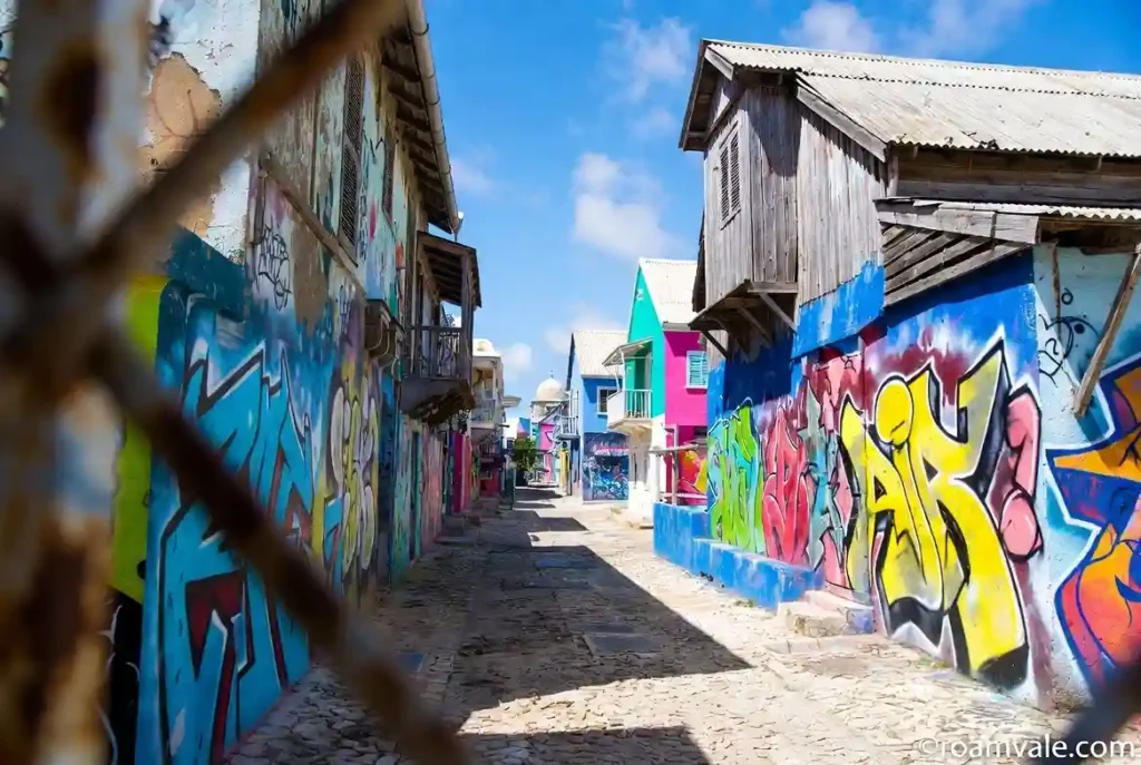 Walk Among Colorful Houses and Murals