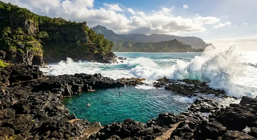 queens bath princeville